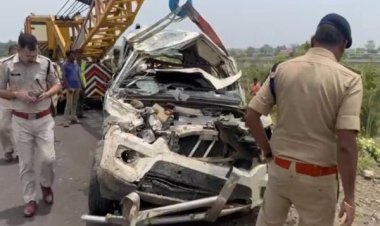 दर्दनाक हादसा : बिहार पुलिस एसटीएफ की तेज रफ्तार गाड़ी ऐट लेन पर पलटी, दो की मौत