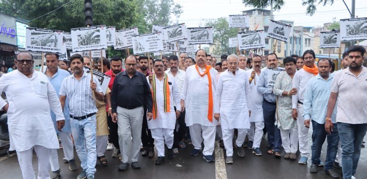 भाजपा ने मौन जुलूस निकाल कर मनाया विभाजन विभीषिका दिवस