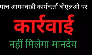 कलेक्टर की कार्रवाई : पांच आंगनवाड़ी कार्यकर्ताओं ने दिखाई लापरवाही, नहीं मिलेगा मानदेय