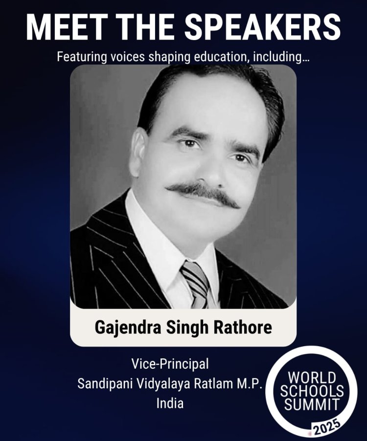 उपलब्धि सरोकार : भारत से केवल सांदीपनि विद्यालय विनोबा रतलाम के उप-प्राचार्य एवं अंतरराष्ट्रीय शिक्षाविद राठौर का स्पीकर के रूप में चयन