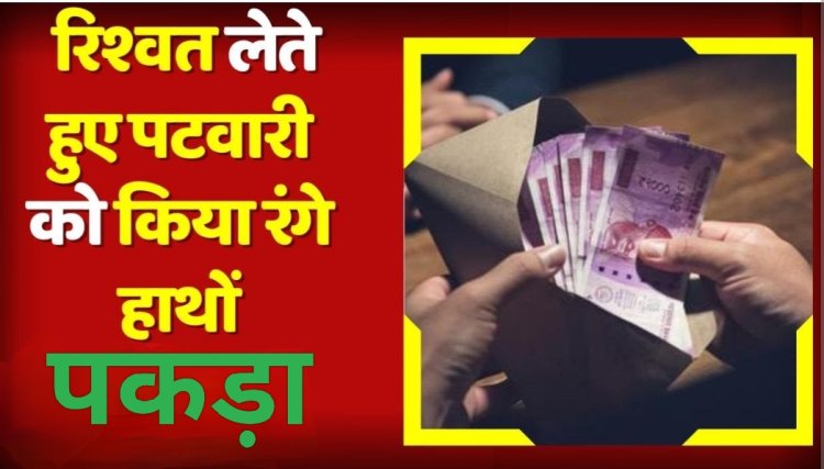 लोकायुक्त की कार्रवाई : सीमांकन के लिए रुपए लेने वाले पटवारी कैलाश को पकड़ा रंगे हाथों