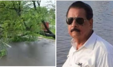 हादसा या हत्या : बुलेट सवार सैलाना जनपद के पूर्व सदस्य कृष्ण सिंह राठौर पर गिरा पेड़, हुई मौत