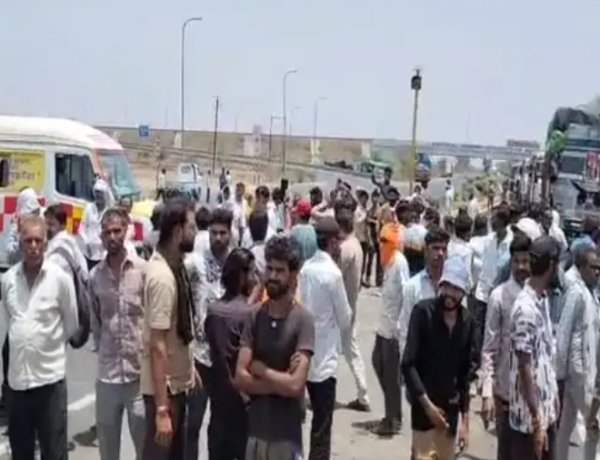 दर्दनाक हादसा : फोरलेन पर बस ने मारी बाइक को टक्कर, एक की मौत, एक घायल