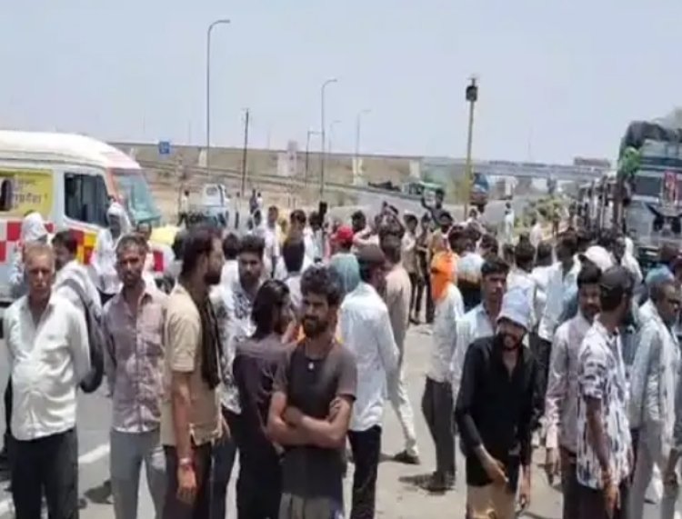 दर्दनाक हादसा : फोरलेन पर बस ने मारी बाइक को टक्कर, एक की मौत, एक घायल