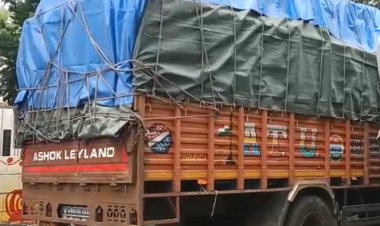 केले से भरे ट्रक के केबिन से 20 किलो डोडाचूरा जब्त