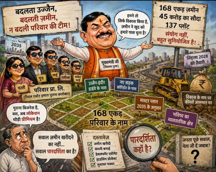 मुद्दे की बात : बदलते उज्जैन में मुख्यमंत्री मोहन यादव के परिवार से जुड़ी 168 एकड़ जमीन खरीद पर सवाल