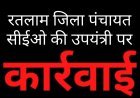 मामला त्रुटिपूर्ण प्राक्कलन का : जिला पंचायत सीईओ की सख्त कार्रवाई