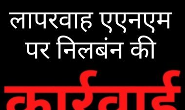 लापरवाही पर कलेक्टर का एक्शन: एएनएम संगीता वसुनिया निलंबित