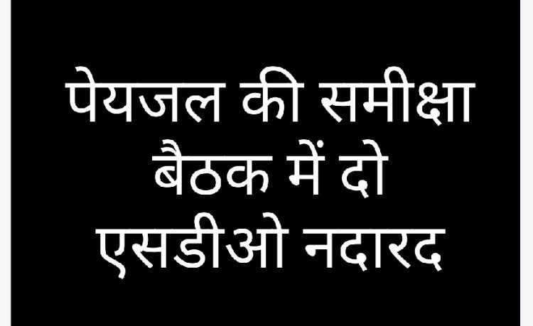 कलेक्टर का कड़ा रुख: पेयजल समीक्षा बैठक में 3 में से 2 SDO गैरहाजिर, बैठक करना पड़ी निरस्त