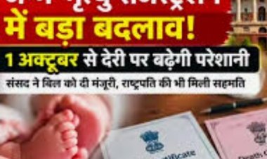 विलंबित जन्म-मृत्यु पंजीयन के नए नियम लागू: 1 से 2 साल की देरी पर तहसीलदार जारी करेंगे आदेश
