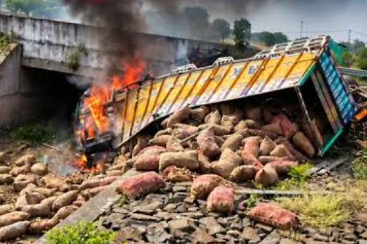 ​दिल्ली-मुंबई 8-लाइन एक्सप्रेसवे पर बड़ा हादसा